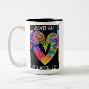 Caneca De Café Em Dois Tons Arte Urbana Legal de Los Angeles California