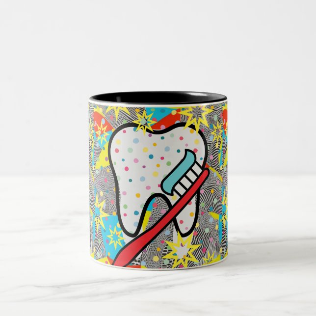 Caneca De Café Em Dois Tons Artes dentárias (Centro)
