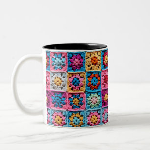 Caneca De Café Em Dois Tons Artesanato da Praça da Avó Crochet