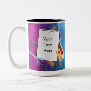 Caneca De Café Em Dois Tons Artesanato Personalizado Fornece Rainbow Mug