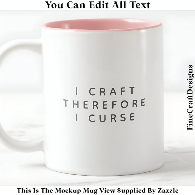 Caneca De Café Em Dois Tons Artesanato, Pois, Que Amaldiçoe/Cuide Da Quitação  (Criador carregado)