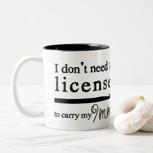Caneca De Café Em Dois Tons Artesanatos da licença 9mm do gancho de Crochet