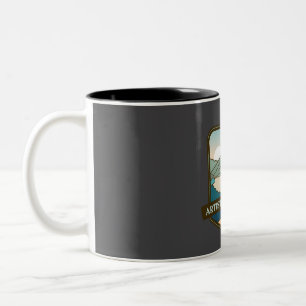 Caneca De Café Em Dois Tons Artista Bluff Trail - Nova Hampshire