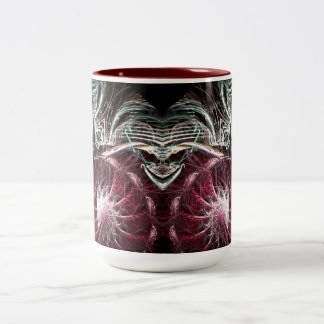 Caneca De Café Em Dois Tons Artista Fratural De Face Sinister