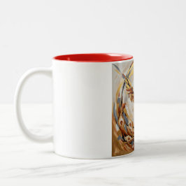 Caneca De Café Em Dois Tons Artistic Mythical Bird Design