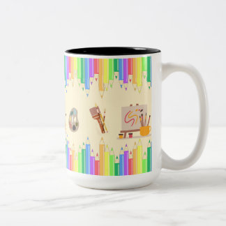 Caneca De Café Em Dois Tons Artístico Artístico