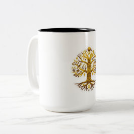 Caneca De Café Em Dois Tons Árvore da Vida