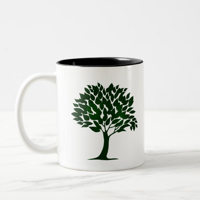 Caneca De Café Em Dois Tons "Árvore da vida" rústico (Esquerda)