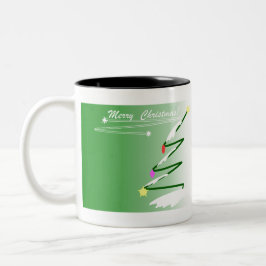 Caneca De Café Em Dois Tons Árvore de Natal 39