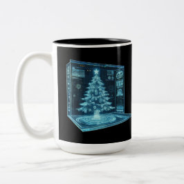 Caneca De Café Em Dois Tons Árvore de Natal Artificial