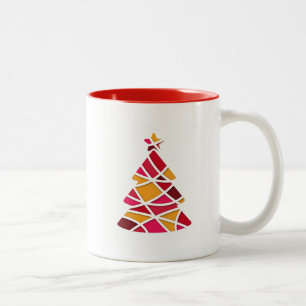 Caneca De Café Em Dois Tons Árvore de Natal da na moda