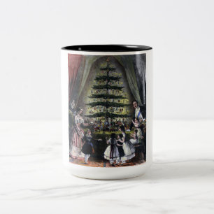 Caneca De Café Em Dois Tons Árvore de Natal da Rainha Vitória