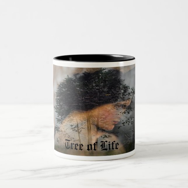 Caneca De Café Em Dois Tons Árvore de vida (Centro)