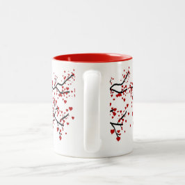 Caneca De Café Em Dois Tons Árvore do Coração