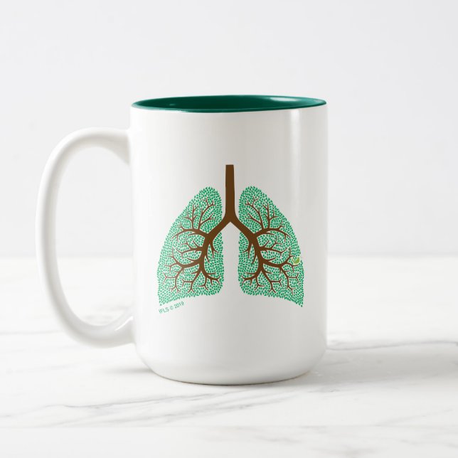 Caneca De Café Em Dois Tons Árvore do pulmão (Esquerda)