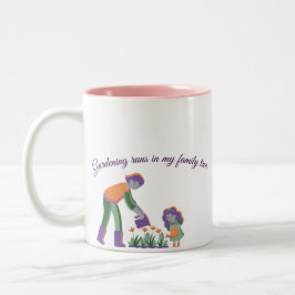 Caneca De Café Em Dois Tons Árvore familiar