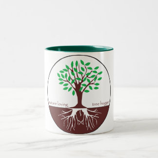 Caneca De Café Em Dois Tons Árvore Loving Hugger da natureza