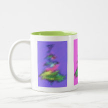 Árvore Natal Mug Verde Interior