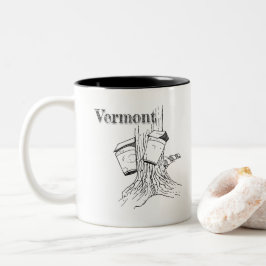 Caneca De Café Em Dois Tons Árvores de bordo de Vermont