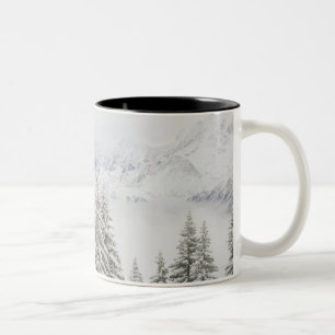 Caneca De Café Em Dois Tons Árvores no inverno