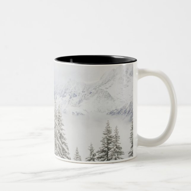 Caneca De Café Em Dois Tons Árvores no inverno (Direita)