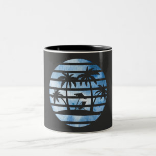 CANECA DE CAFÉ EM DOIS TONS ÁRVORES PALM