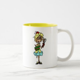 Caneca De Café Em Dois Tons As camisetas e presentes de cozinheira sujos
