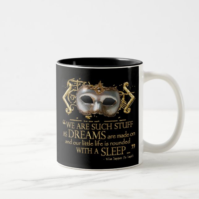 Caneca De Café Em Dois Tons As citações da tempestade (versão Dourado) (Direita)