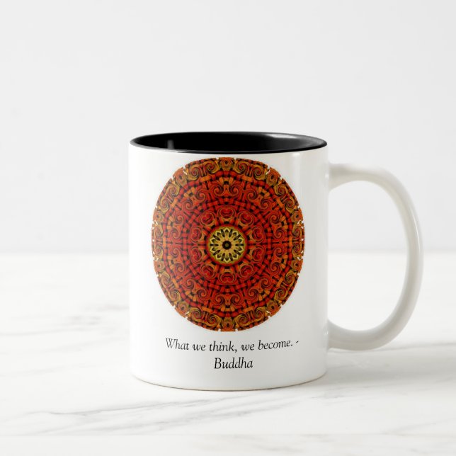 Caneca De Café Em Dois Tons As citações de Buddha inspiram inspirador (Direita)