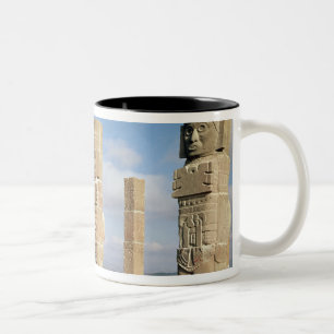 Caneca De Café Em Dois Tons As colunas atlantean sobre a pirâmide B