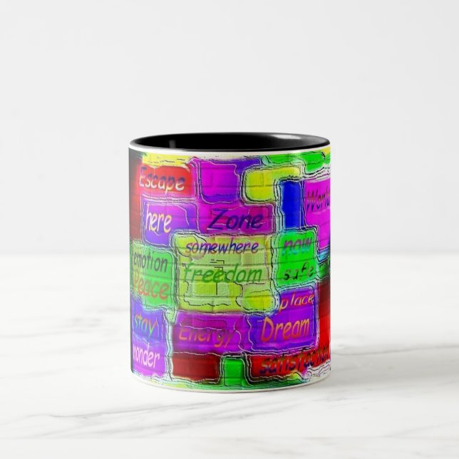 Caneca De Café Em Dois Tons As cores dentro (Centro)