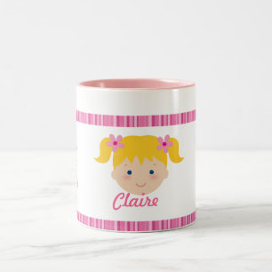 Caneca De Café Em Dois Tons As crianças são um presente do deus - olhos azui
