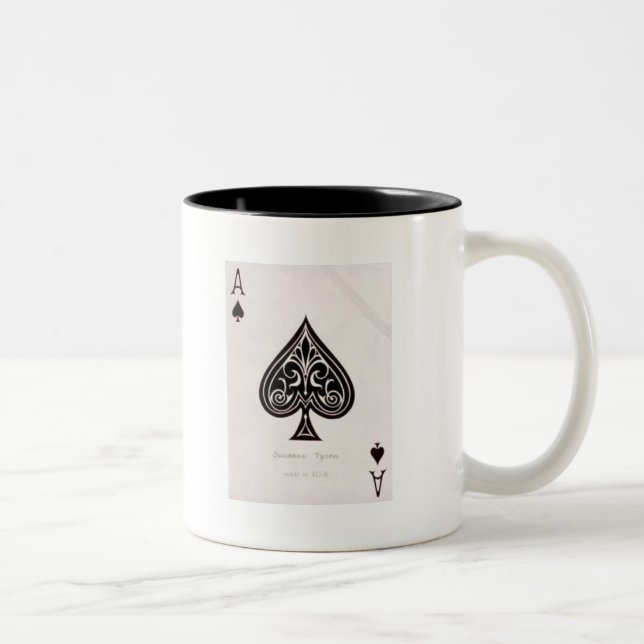Caneca De Café Em Dois Tons Ás de espada (Direita)