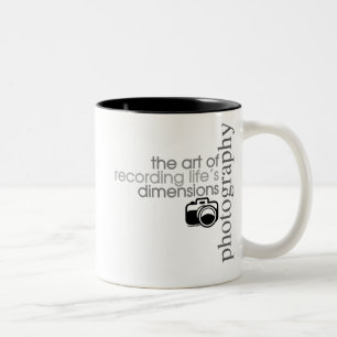 Caneca De Café Em Dois Tons As dimensões da vida da gravação