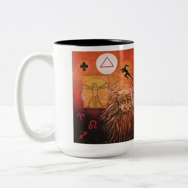 Caneca De Café Em Dois Tons Ás do copo do fogo (Esquerda)