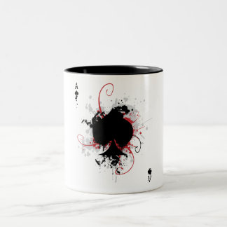 Caneca De Café Em Dois Tons Ás do Grunge