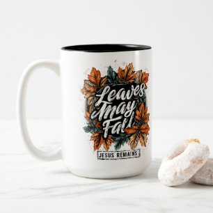Caneca De Café Em Dois Tons As Folhas Podem Cair...