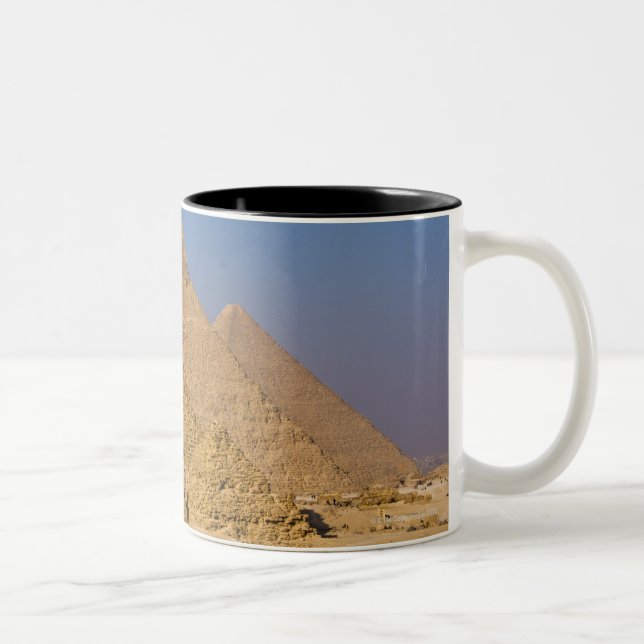Caneca De Café Em Dois Tons As grandes pirâmides de Giza, Egipto (Direita)