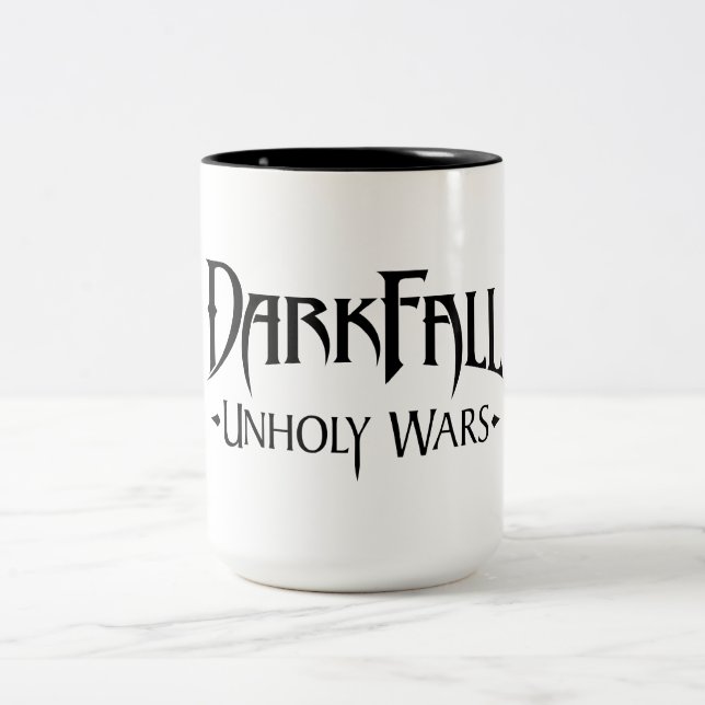 Caneca De Café Em Dois Tons As guerras ímpios de Darkfall Dois-Tonificaram a (Centro)
