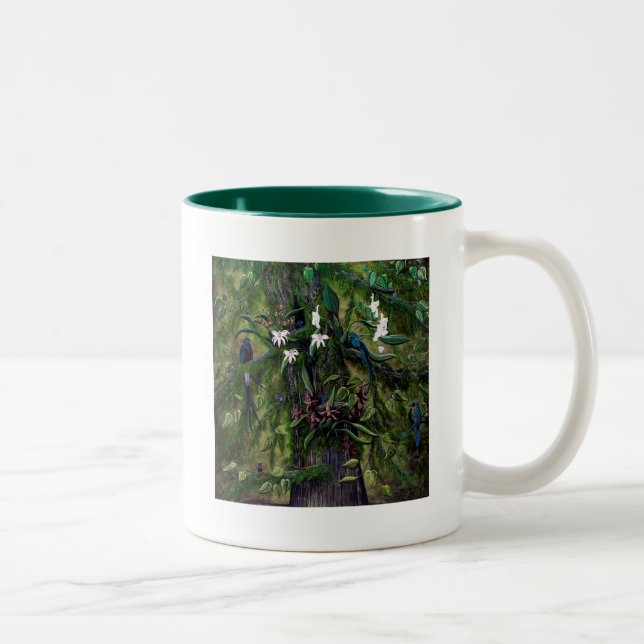 Caneca De Café Em Dois Tons As Jungles de Tikal (Direita)