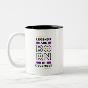 Caneca De Café Em Dois Tons As legendas estão a nascer em dezembro