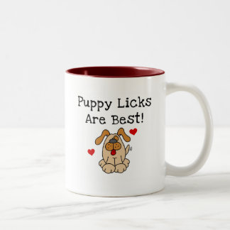Caneca De Café Em Dois Tons As Licenças de Puppy são os melhores Camisetas e p
