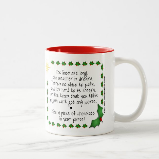 Caneca De Café Em Dois Tons As linhas são longas… (Direita)