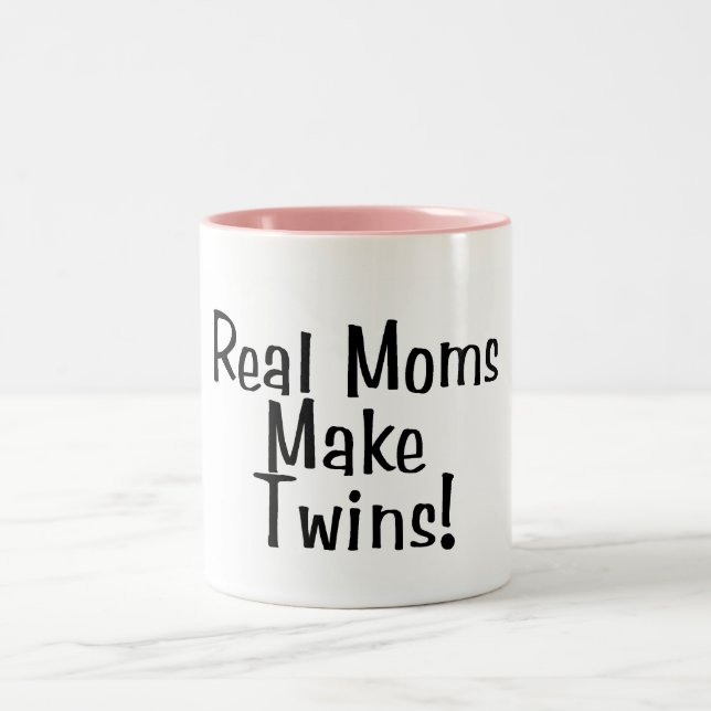 Caneca De Café Em Dois Tons As mães reais fazem gêmeos (Centro)