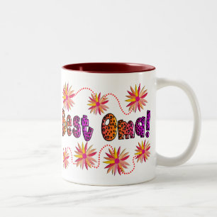 Caneca De Café Em Dois Tons As melhores FLORES ALARANJADAS COR-DE-ROSA de OMA