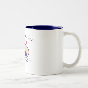 Caneca De Café Em Dois Tons As melhores mãos da papoila para baixo