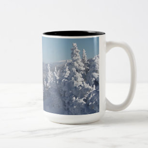 Caneca De Café Em Dois Tons as montanhas brancas de New Hampshire