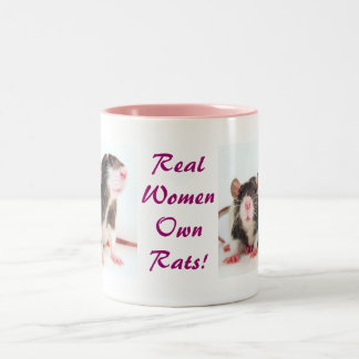Caneca De Café Em Dois Tons As mulheres reais possuem ratos!