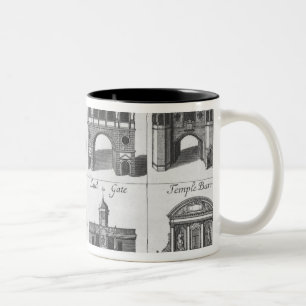 Caneca De Café Em Dois Tons As oito portas da cidade de Londres
