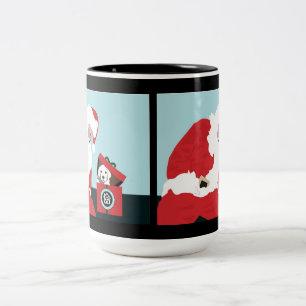 Caneca De Café Em Dois Tons As patas da operação para o cão das casas salva